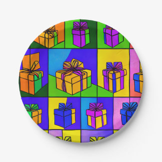Assiettes En Carton Plaques d'anniversaire avec Cadeau Design