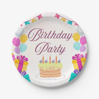 Assiettes En Carton Plaques d'anniversaire de papier