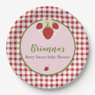 Assiettes En Carton Plaques de Baby shower aux fraises