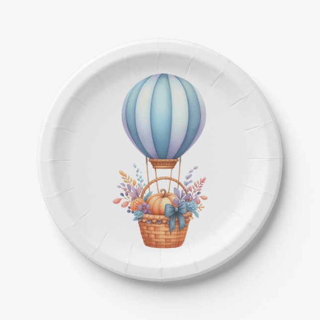 Assiettes En Carton Plaques de Baby shower d'automne en plaque de papi (Devant)