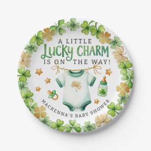 Assiettes En Carton Plaques de Baby shower irlandais Lucky Charm