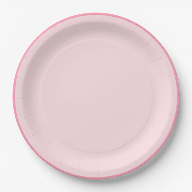 Assiettes En Carton Plaques de dîner rose clair (Devant)