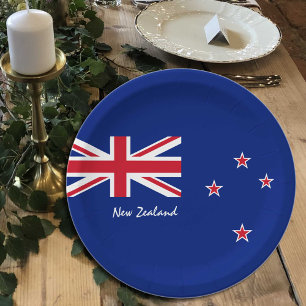 Assiettes En Carton Plaques de drapeau néo-zélandais, fête, anniversai