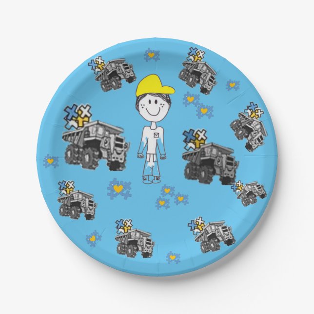 Assiettes En Carton Plaques de fête + Bowl-FIFO Son+Embracements de ch (Devant)