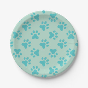 Assiettes En Carton Plaques de fête d'anniversaire de chiot empreintes