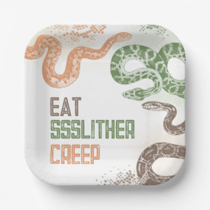 Assiettes En Carton Plaques de fête d'anniversaire de serpent