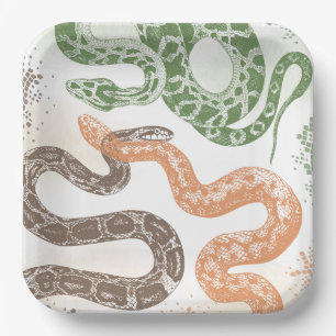 Assiettes En Carton Plaques de fête d'anniversaire de serpent
