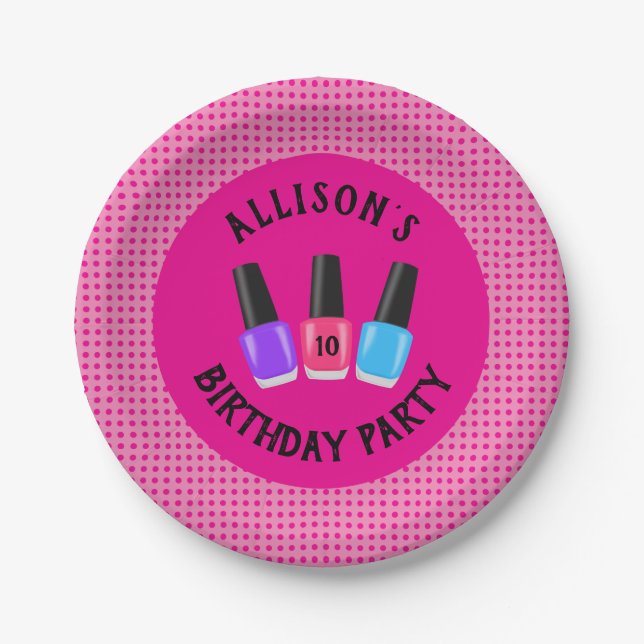 Assiettes En Carton Plaques de fête d'anniversaire personnalisées pour (Devant)