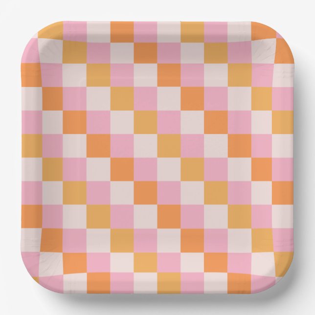 Assiettes En Carton Plaques de fête d'automne Girly Retro (Recto)