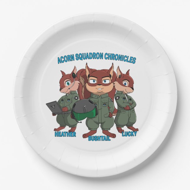 Assiettes En Carton Plaques de fête de Bushtail (Devant)