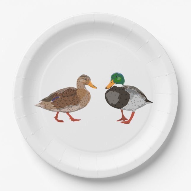 Assiettes En Carton Plaques de fête de canard (Devant)