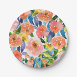 Assiettes En Carton Plaques de fête florale du printemps