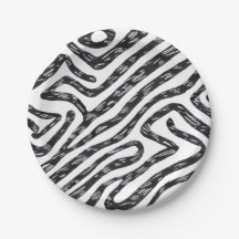 Plaques de fête inspirées du zèbre