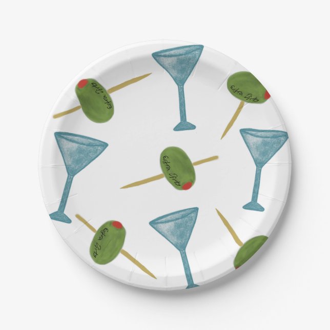 Assiettes En Carton Plaques de fête Martini (Devant)