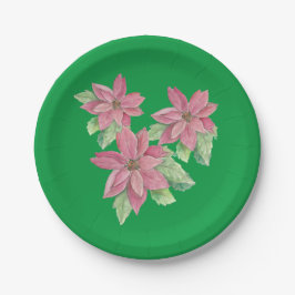 Assiettes En Carton Plaques de fête Poinsettia