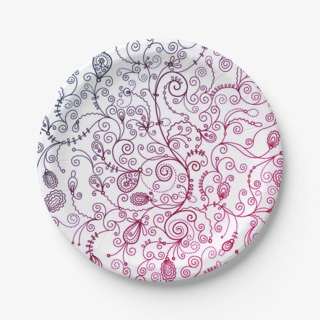 Assiettes En Carton Plaques de fête tendance (Devant)