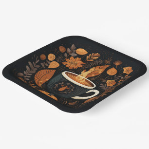 Assiettes En Carton Plaques de fin de partie d'épice d'automne