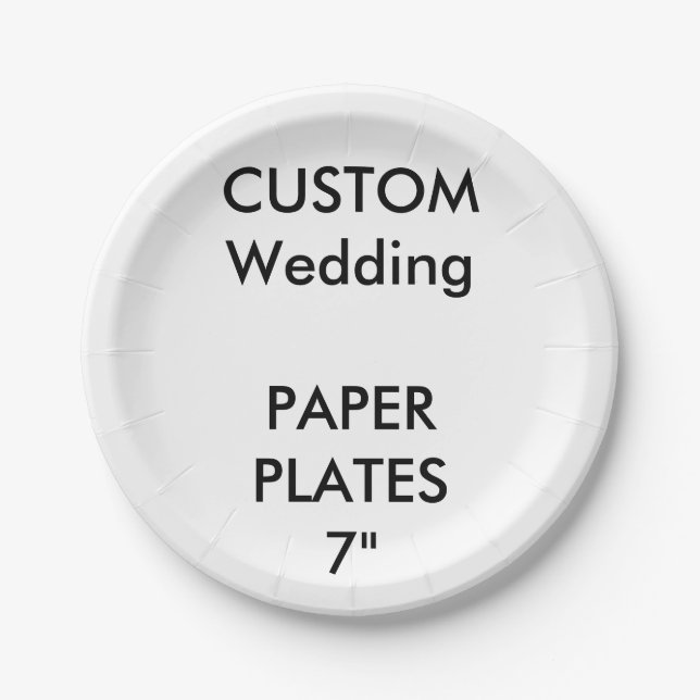 Assiettes En Carton Plaques de gâteau en papier Mariage jetables perso (Devant)