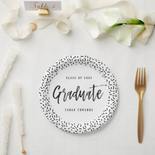 Assiettes En Carton Plaques de Graduation Fièrement Brossées