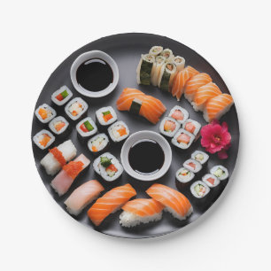Assiettes En Carton Plaques de la soirée de papier sushi