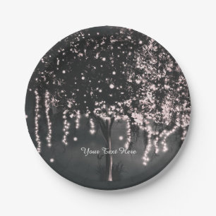 Assiettes En Carton Plaques de Mariage Russe Mossy Tree Night