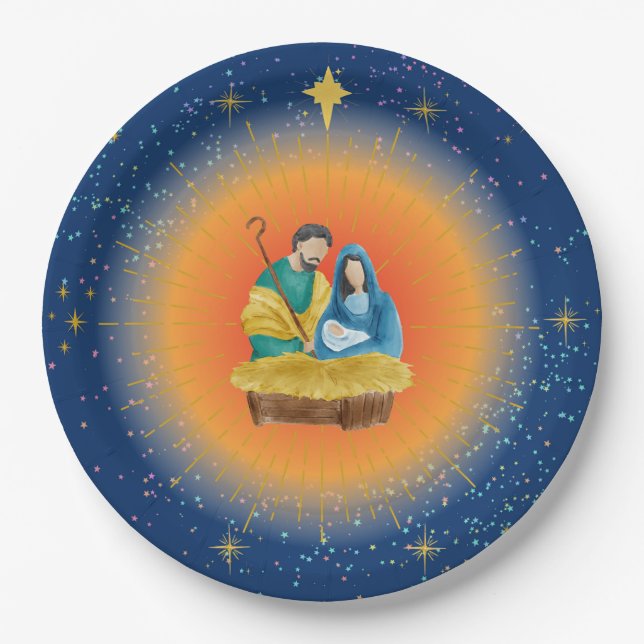 ASSIETTES EN CARTON PLAQUES DE NATIVITÉ (Devant)