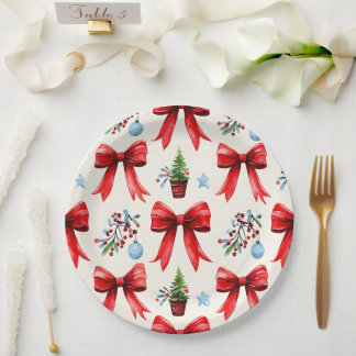 Assiettes En Carton Plaques de Noël Coquette