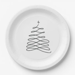 Assiettes En Carton Plaques de Noël des arbres