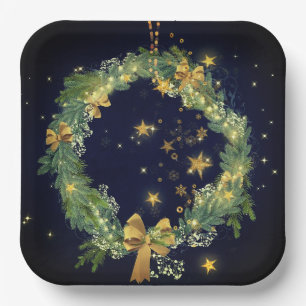 Assiettes En Carton Plaques de Noël fantaisie