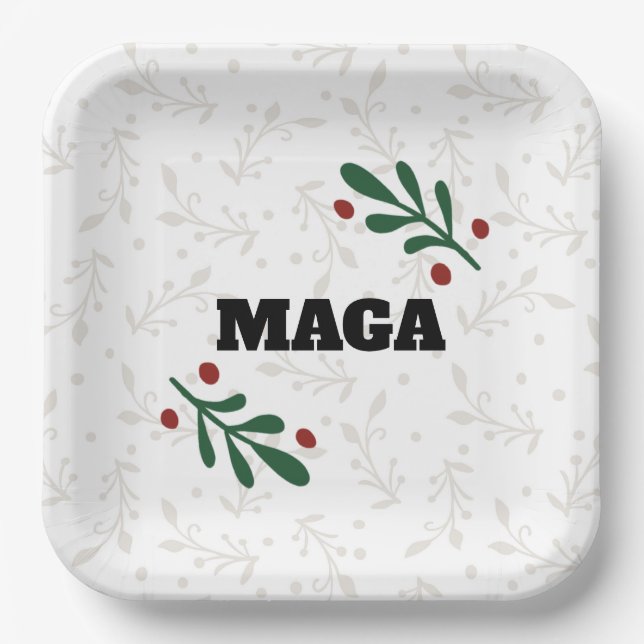 Assiettes En Carton Plaques de Noël MAGA (Recto)