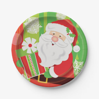 Assiettes En Carton Plaques de Noël père Noël