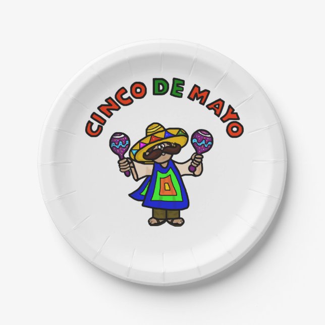 Assiettes En Carton Plaques de papeterie Cinco de Mayo (Devant)