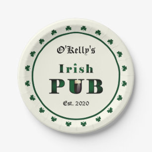 Assiettes En Carton Plaques de papeterie irlandaise pub bar taverne