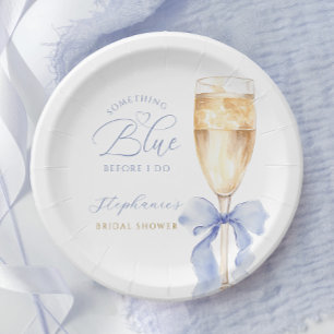 Assiettes En Carton Plaques de papier à Fête des mariées à cou bleu