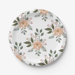 Assiettes En Carton Plaques de papier à motif floral