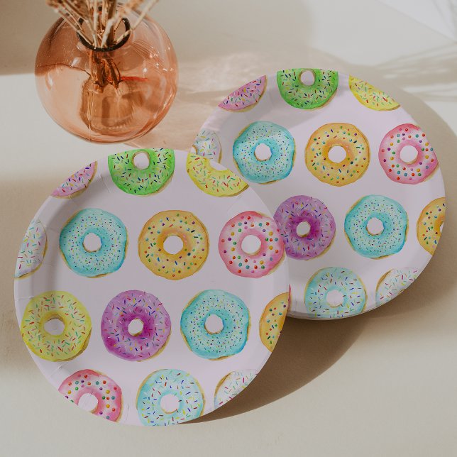 Assiettes En Carton Plaques de papier à pâte à pâte (Donut Party Paper Plates)