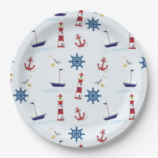 Assiettes En Carton Plaques de papier à thème nautique