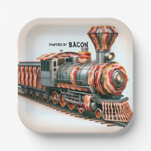 Assiettes En Carton Plaques de papier à thème Novelty Bacon