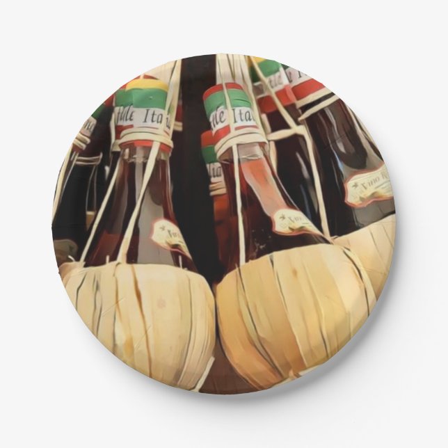 Assiettes En Carton Plaques de papier à vin Chianti (Devant)