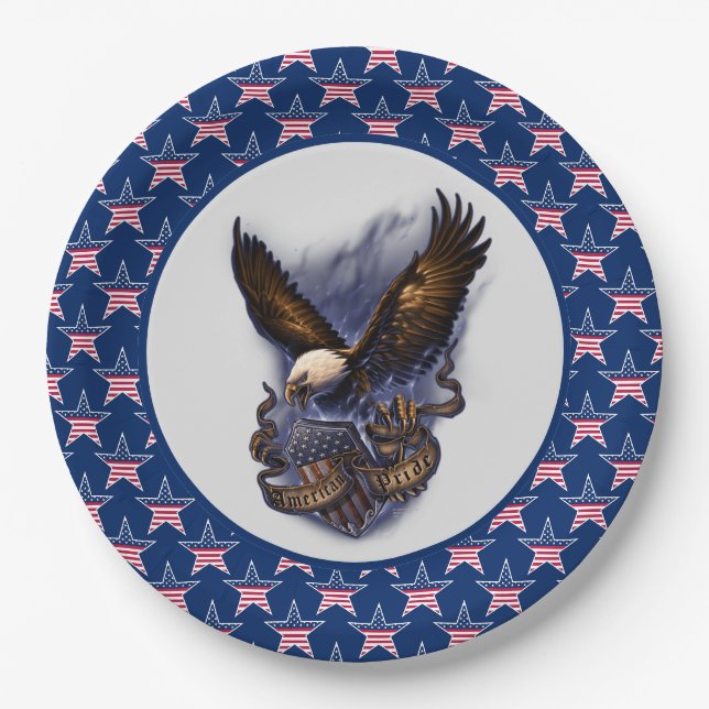 Assiettes En Carton Plaques de papier American Pride (Devant)
