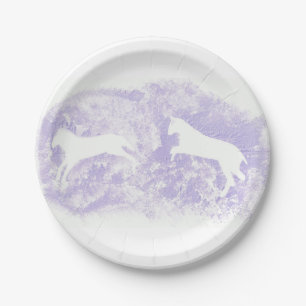 Assiettes En Carton Plaques de papier avec conception de cheval