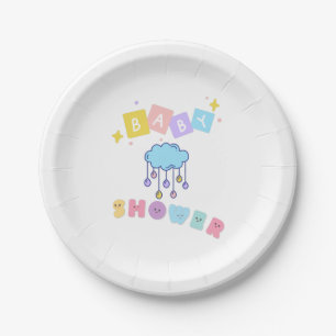 Assiettes En Carton Plaques de papier baby shower