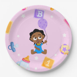 Assiettes En Carton Plaques de papier Baby shower Akili et Me