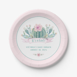 Assiettes En Carton Plaques de papier Baby shower Cactus