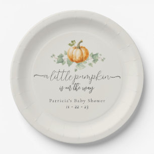 Assiettes En Carton Plaques de papier Baby shower citrouille
