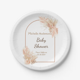 Assiettes En Carton Plaques de papier Baby shower minimaliste Chic Boh