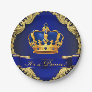 Assiettes En Carton Plaques de papier Baby shower Prince