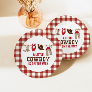 Assiettes En Carton Plaques de papier Baby shower Rodeo Western Cowboy