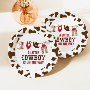 Assiettes En Carton Plaques de papier Baby shower Rodeo Western Cowboy