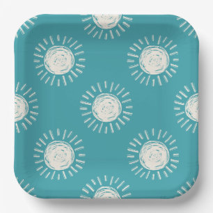 Assiettes En Carton Plaques de papier Baby shower Sun Boho